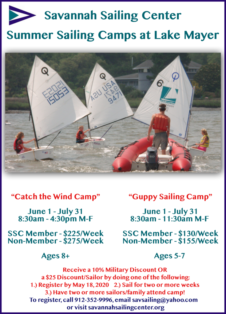 Savannah Sailing Center Summer Sailing Camps at Lake Mayer Reflections
